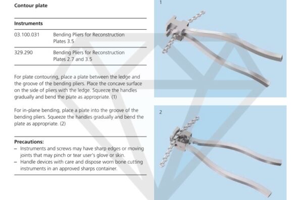Pelvic Surgery Bending Plier for Reconstruction Plates 3.5