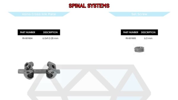 Asino Cross Link Plate - Spinal Systems