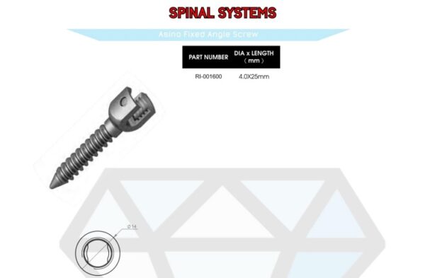 Asino Fixed Angle Screw - Spinal Systems