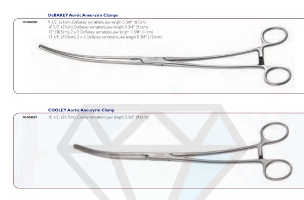 COOLEY Aortic Aneurysm Clamp (26.7 cm / 10 1/2 in)