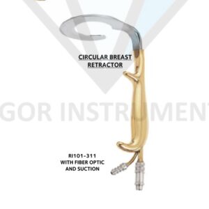 Fiber Optic Circular Breast Retractor With Suction