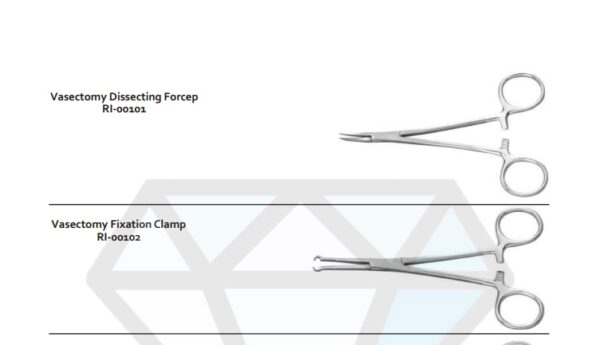 Vasectomy Dissecting Forcep and Vasectomy Fixation Clamp