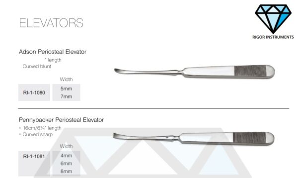Adson Periosteal Elevator - Neuro Surgical Instrument
