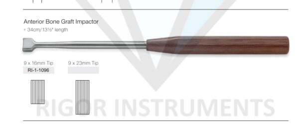 Anterior Bone Graft Impactor 9mm-16mm Tip – Neuro Surgical Instrument