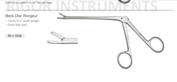 Beck Disc Rongeur - Neuro Surgical Instrument