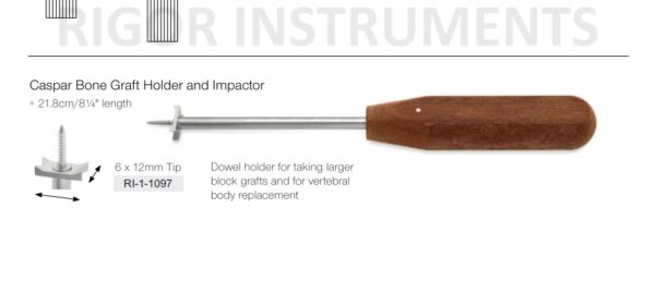 Casper Bone Graft Holder & Impactor 6mm-12mm Tip – Neuro Surgical Instrument