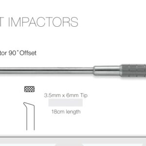 Cervical Bone Graft Impactor 90 Degree Offset 3.5mm-6mm Tip - Neuro Surgical Instrument