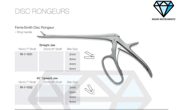 Ferris-Smith Disc Rongeur Straight Jaw - Neuro Surgical Instrument