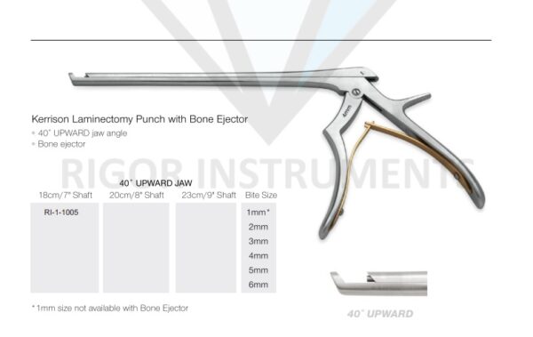 Kerrison Laminectomy Punch With Bone Ejector - Neuro Surgical Instrument