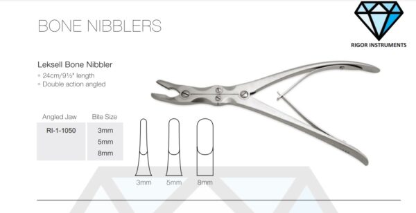 Leksell Bone Nibbler Angled Jaw 3mm - Neuro Surgical Instrument