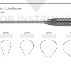 Long Anterior Comfort Cobb Elevator 10mm - Neuro Surgical Instrument