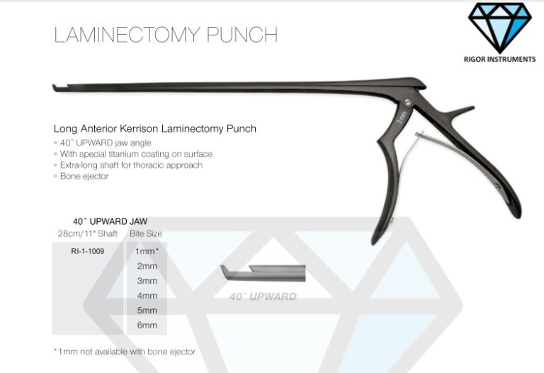 Long Anterior Kerrison Laminectomy Punch - Neuro Surgical Instrument ...