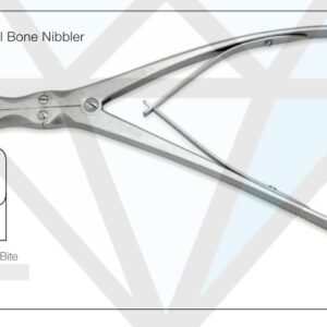 Long Anterior Leksell Bone Nibbler 5mm - Neuro Surgical Instrument