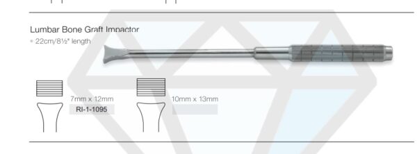 Lumbar Bone Graft Impactor 7mm-12mm Tip – Neuro Surgical Instrument