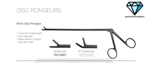 Micro Disc Rongeur Straight Jaw - Neuro Surgical Instrument