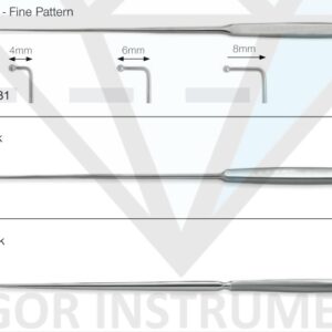 Ball Tipped Probe Fine Pattern 1mm Tip – Neuro Surgical Instrument