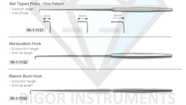 Ball Tipped Probe Fine Pattern 1mm Tip – Neuro Surgical Instrument