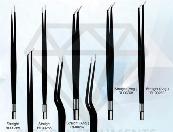 Straight Forceps Long Thin Design (Black) – Electro Surgical Instrument