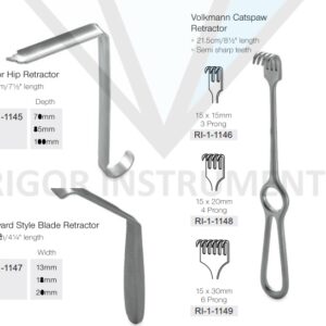 Hand Held Volkmann Catspaw Retractor 3 Prong – Neuro Surgical Instrument