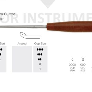 Tufnol Handle Micro Curette Straight and Angled – Neuro Surgical Instrument