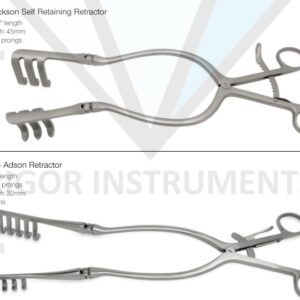 Harvey Jackson Self Retaining Retractor 3×3 Sharp Prongs – Neuro Surgical Instrument