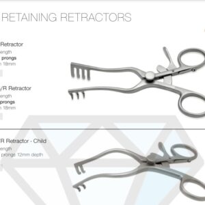 Weitlaner Self Retaining Retractor 3×4 Blunt Prongs Depth 18mm